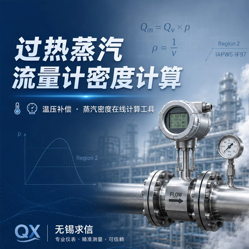 蒸汽流量计密度的公式