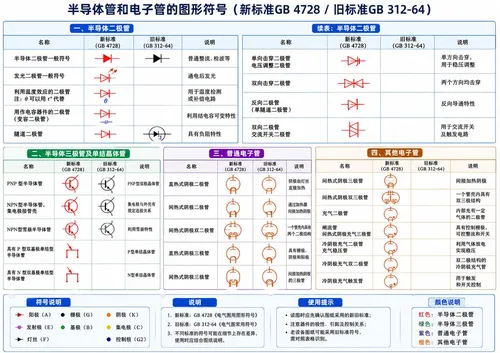 半导体器件和电子管图形符号大全对照表