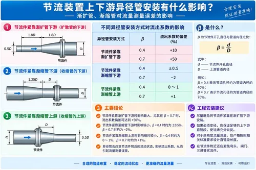 节流装置上下游异径管安装的影响系数